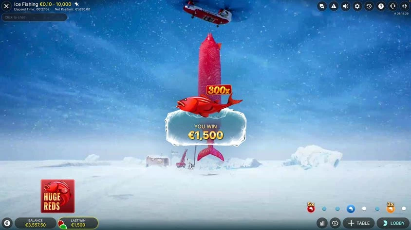 ice fishing big win